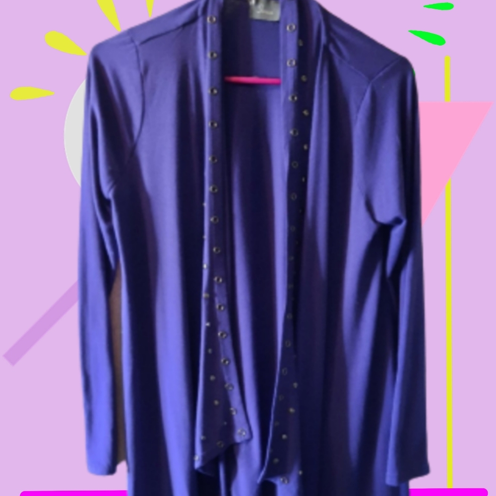 Strazzi Purple Open-front cardigan Sm